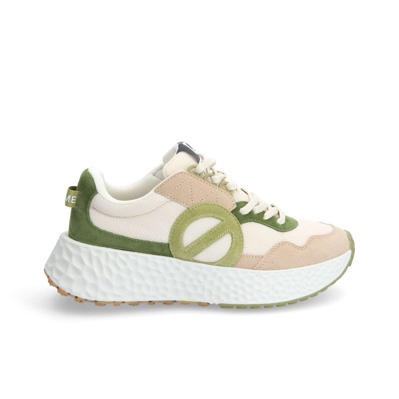 CARTER JOGGER W - SUEDE/KNIT/SUED - BEIGE/BLANC CASSE/VERT